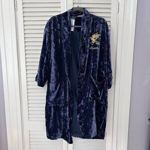 Pottery Barn Teen Harry Potter Ravenclaw bathrobe S/M purple velvet *flaw*